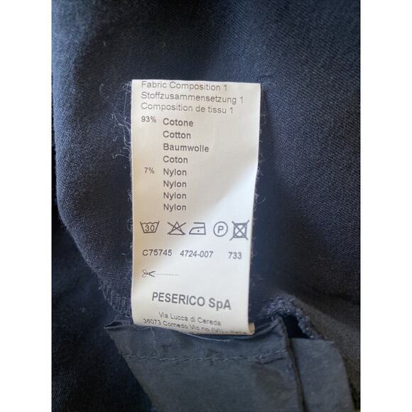 Peserico Black two button Blazer Made In Italy Cotton blend corpcore business 44 - Picture 9 of 10